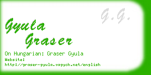 gyula graser business card